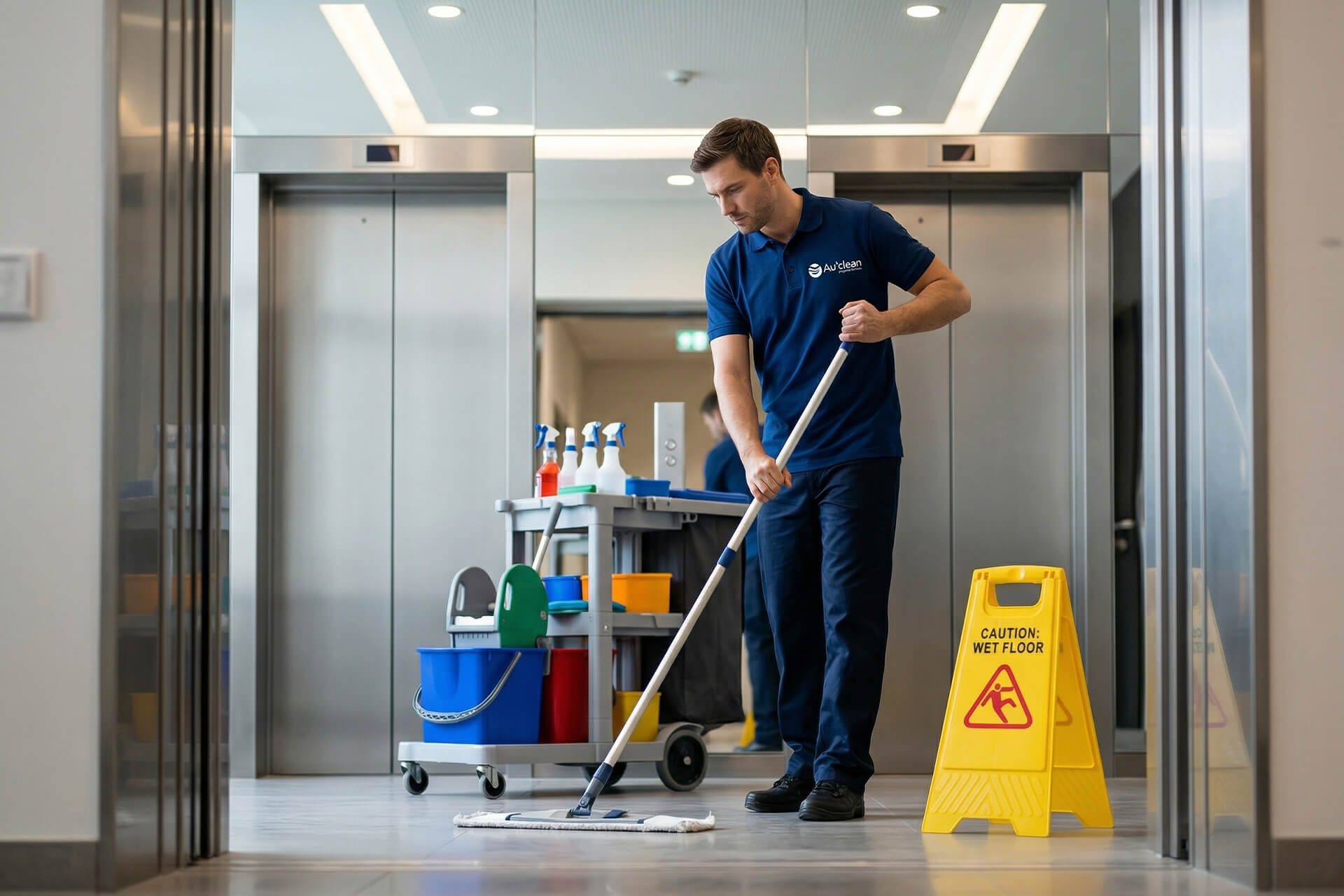 Image illustrant l'entretien des espaces communs