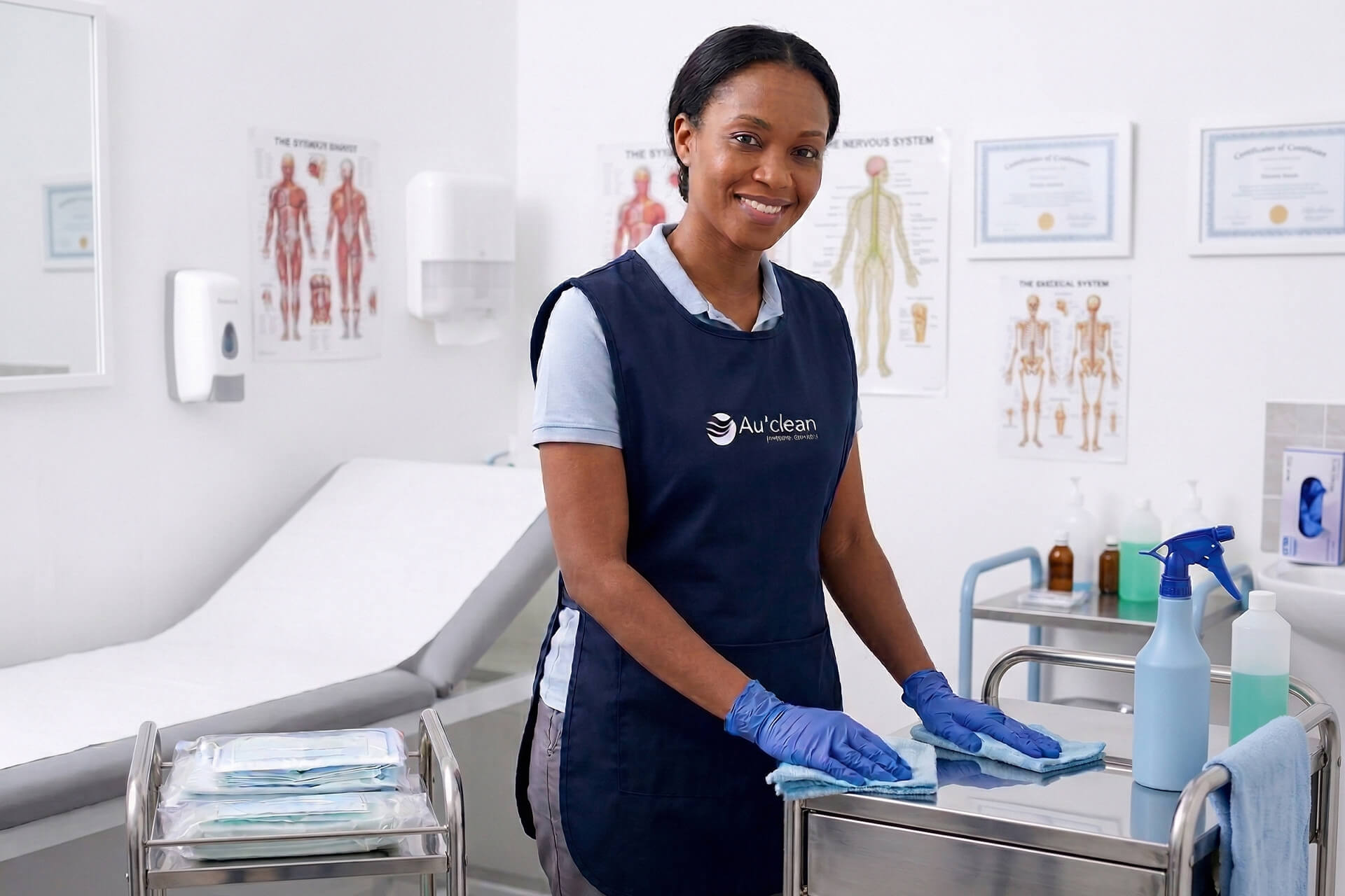 Une équipe de l'entreprise de nettoyage Au'Clean à Montpellier